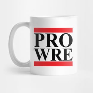 Pro Wrestling (abbreviated stacked lines black) (Pro Wrestling) Mug